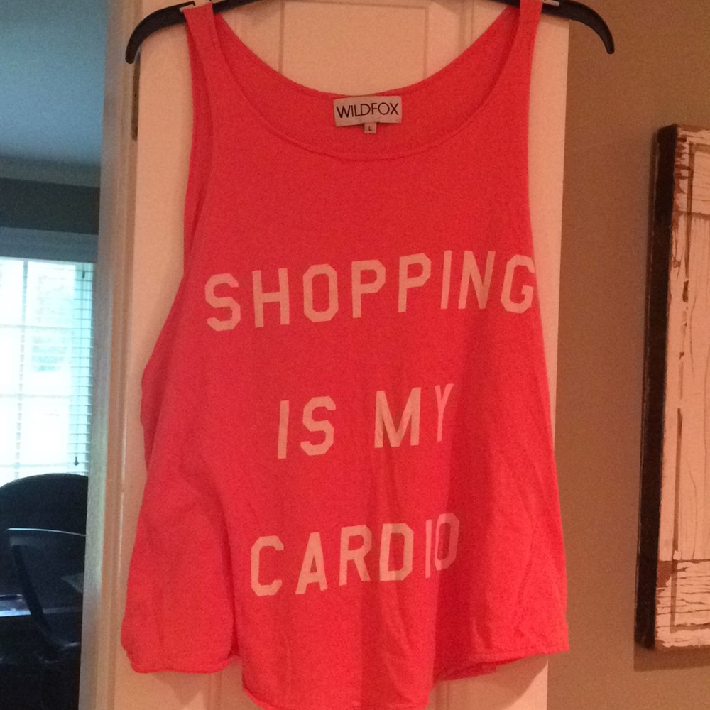 Shopping is my Cardio Wildfox tank!